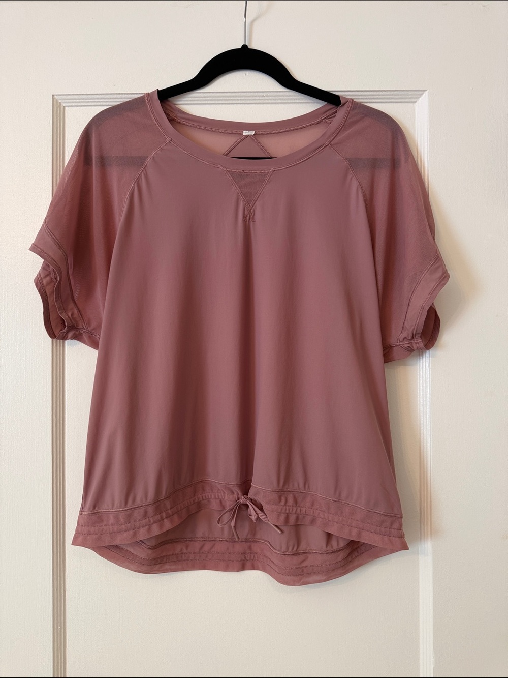 lululemon athletica Short Sleeve Drawstring Hem Top - Rosewood